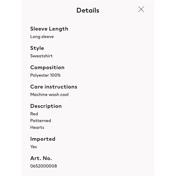 H&M Fuzzy Heart Relief Sweatshirt - Picture 4 of 6